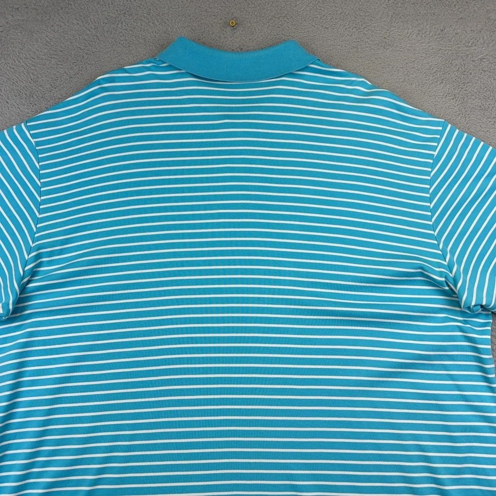 Polo By Ralph Lauren Polo Shirt Mens Big 3X Blue Striped Short Sleeve Cotton